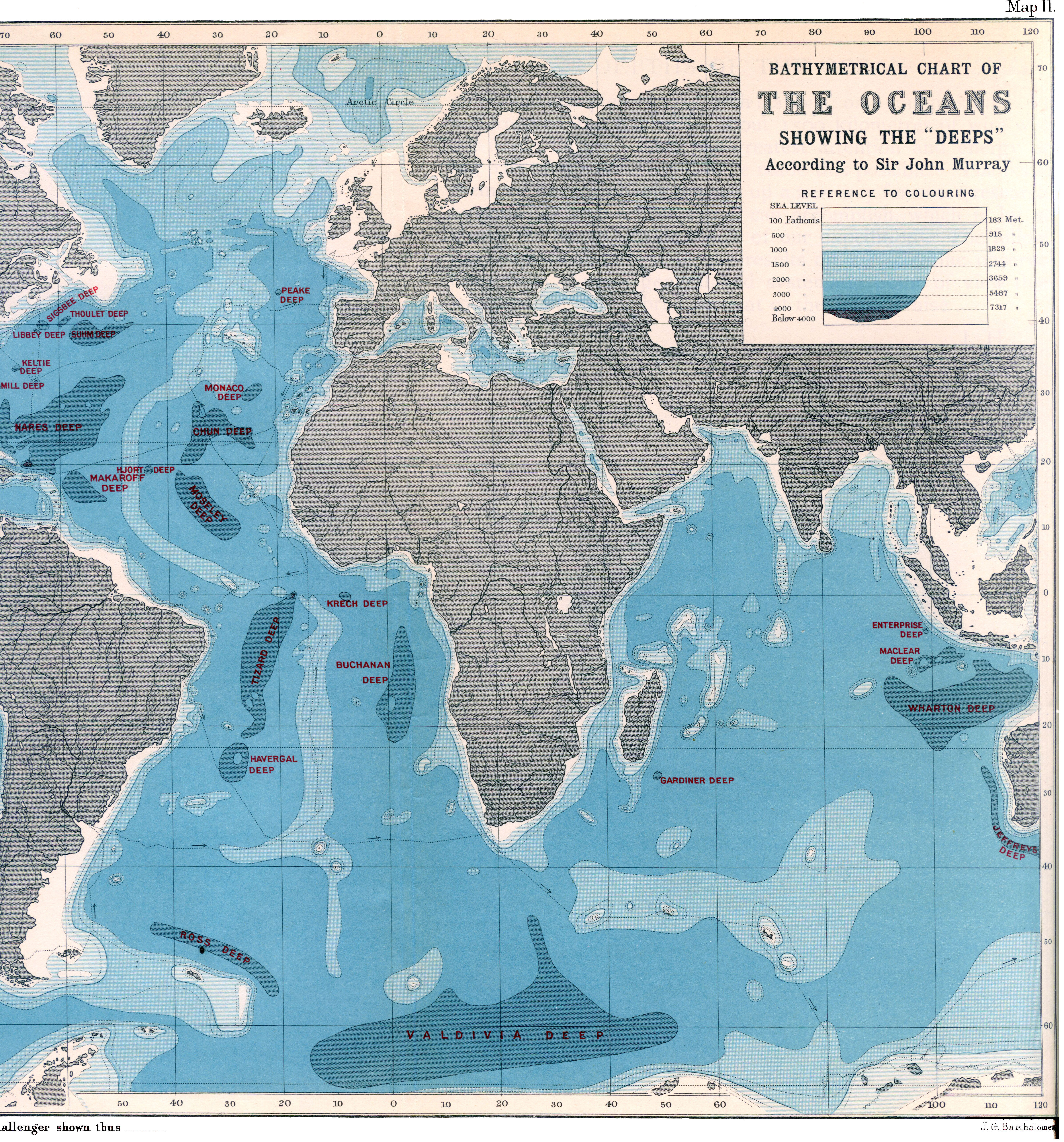 Map Atlantic Ocean Depth 